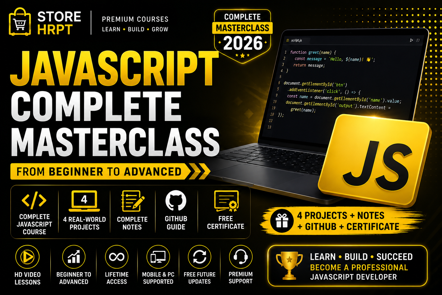JavaScript Complete Masterclass 2026