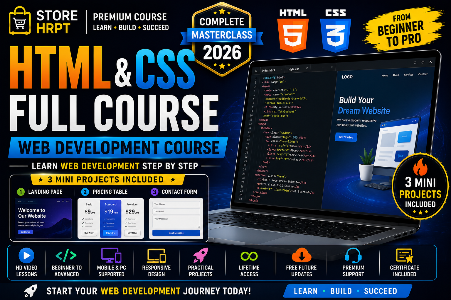 HTML & CSS Complete Web Development Masterclass 2026